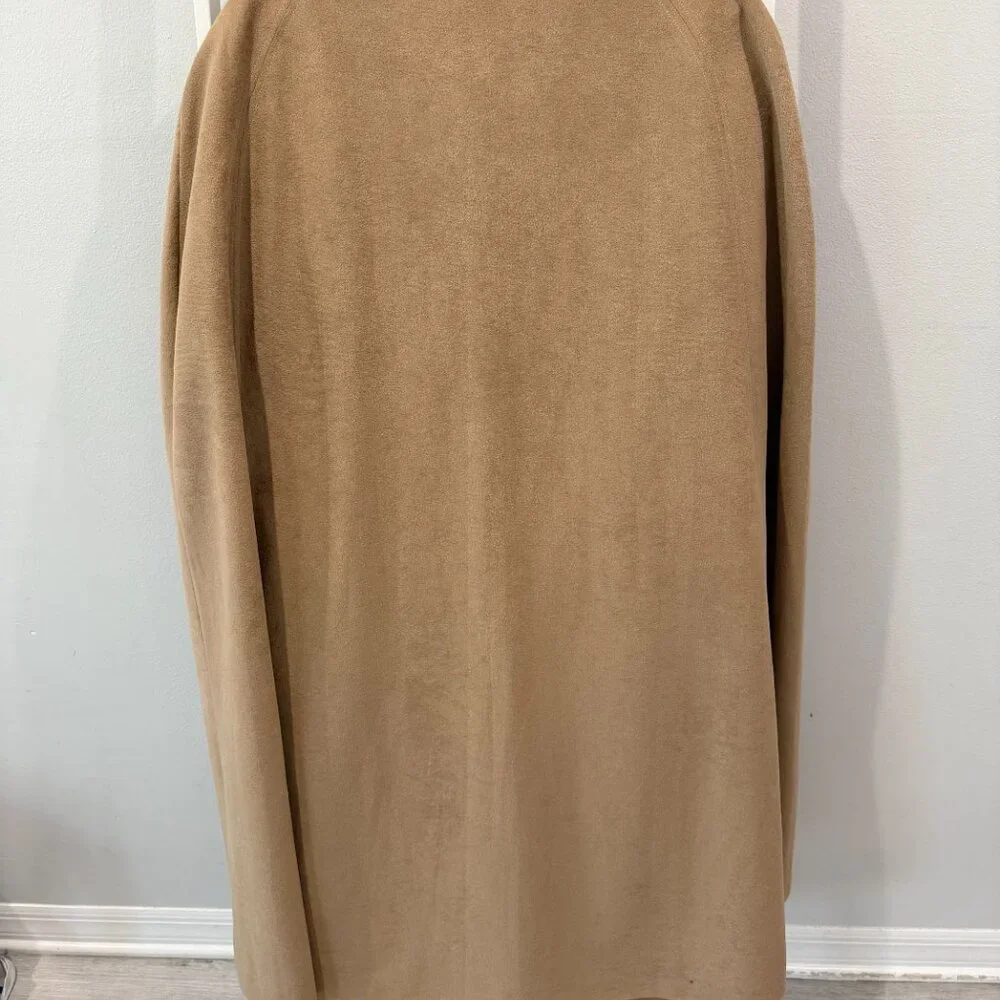 Alorna Tan Retro Button Up Cape Coat - Picture 4 of 8
